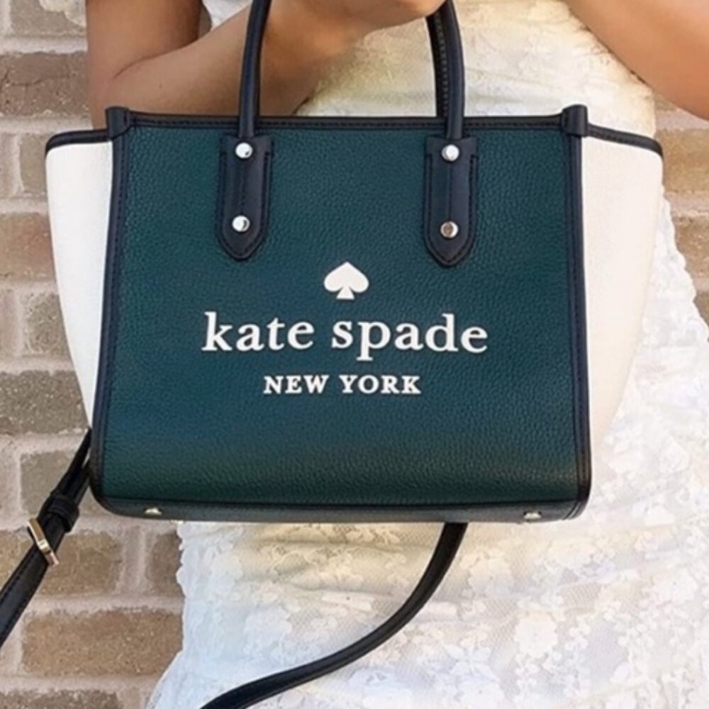 Kate Spade Ella Small Tote Leather Purse Satchel - Peacock